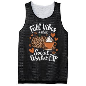 Fall Vibes That Social Worker Life Msw Dsw Thanksgiving Mesh Reversible Basketball Jersey Tank