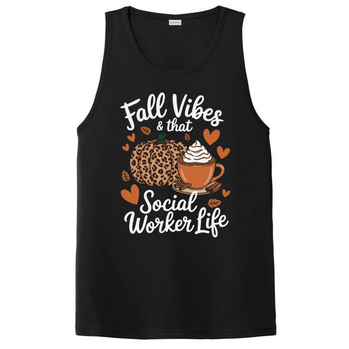 Fall Vibes That Social Worker Life Msw Dsw Thanksgiving PosiCharge Competitor Tank