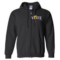 Funny Vote Trump 2024 Hair Tie Full Zip Hoodie