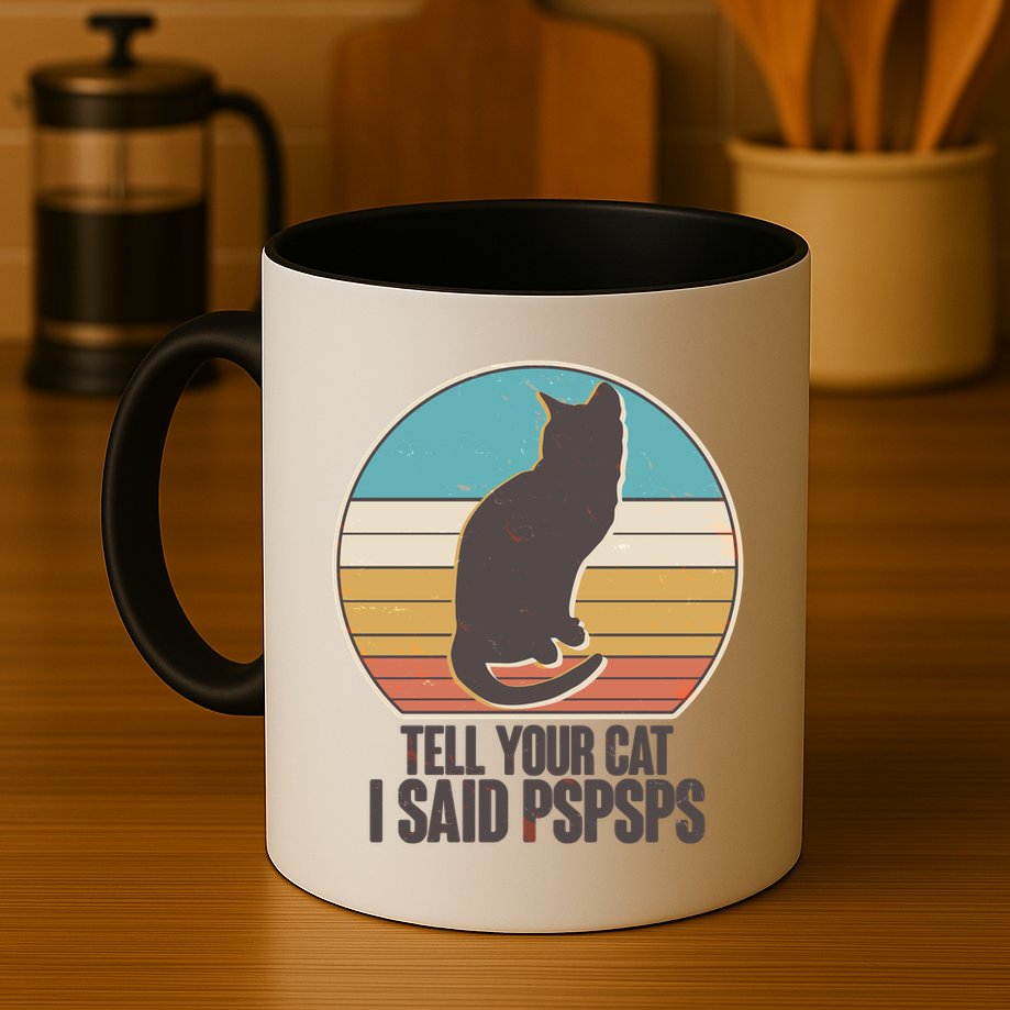 Funny Vintage Tell Your Cat I Said PSPSPS Mug