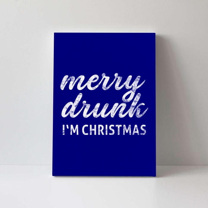 Funny Vintage Ugly Xmas Holiday Merry Drunk IM Christmas Great Gift Canvas