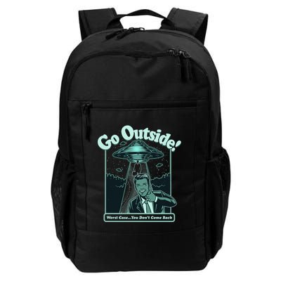 Funny Vintage Ufo Alien Go Outside Worse Case You DonT Come Back Backpack