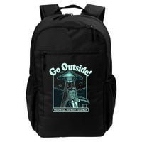 Funny Vintage Ufo Alien Go Outside Worse Case You DonT Come Back Backpack