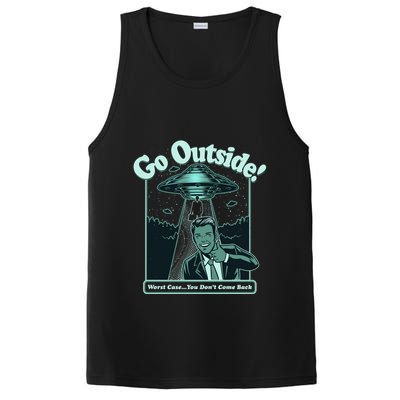 Funny Vintage Ufo Alien Go Outside Worse Case You DonT Come Back PosiCharge Competitor Tank