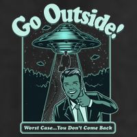 Funny Vintage Ufo Alien Go Outside Worse Case You DonT Come Back Golf Towel