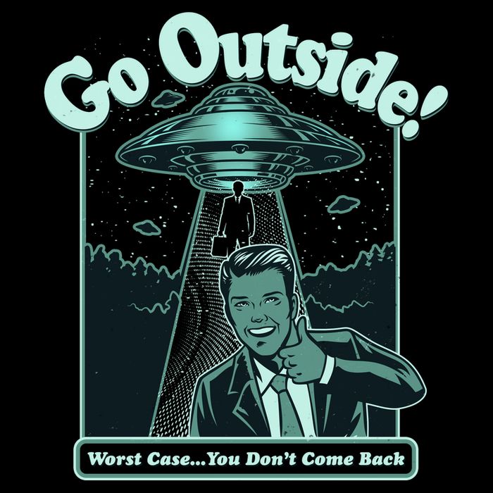Funny Vintage Ufo Alien Go Outside Worse Case You DonT Come Back Wool Snapback Cap