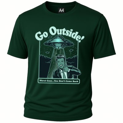 Funny Vintage Ufo Alien Go Outside Worse Case You DonT Come Back Performance Shirt