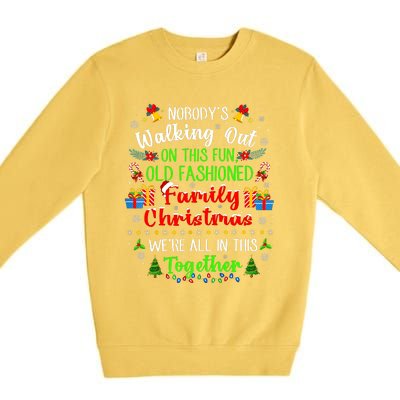 Family Vacation Ugly Christmas We Are All In This Together Premium Crewneck Sweatshirt