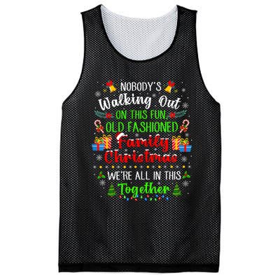 Family Vacation Ugly Christmas We Are All In This Together Mesh Reversible Basketball Jersey Tank