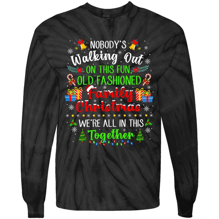 Family Vacation Ugly Christmas We Are All In This Together Tie-Dye Long Sleeve Shirt