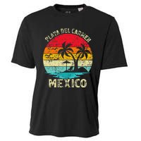 Family Vacation Vintage Retro Mexico Playa Del Car Beach Cooling Performance Crew T-Shirt