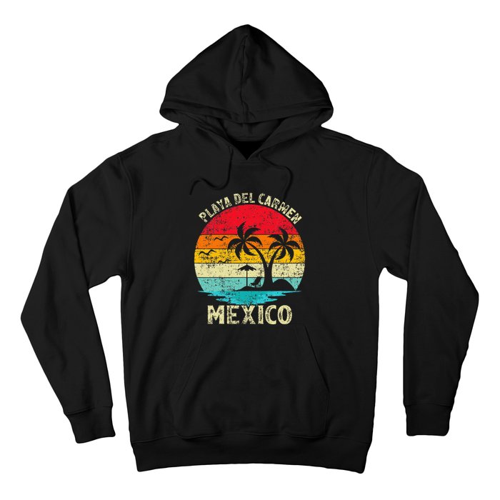 Family Vacation Vintage Retro Mexico Playa Del Car Beach Hoodie