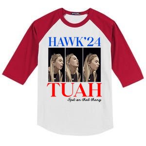 Funny Viral Video Western Country Accent Hawk Tush Meme Kids Colorblock Raglan Jersey