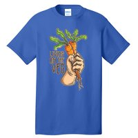 Funny Vegan Vegetarian Pun Tee Living On The Veg Cute Gift Tall T-Shirt