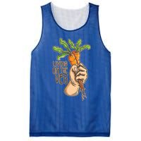 Funny Vegan Vegetarian Pun Tee Living On The Veg Cute Gift Mesh Reversible Basketball Jersey Tank