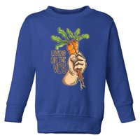 Funny Vegan Vegetarian Pun Tee Living On The Veg Cute Gift Toddler Sweatshirt