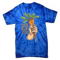 Funny Vegan Vegetarian Pun Tee Living On The Veg Cute Gift Tie-Dye T-Shirt