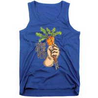 Funny Vegan Vegetarian Pun Tee Living On The Veg Cute Gift Tank Top