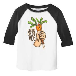 Funny Vegan Vegetarian Pun Tee Living On The Veg Cute Gift Toddler Fine Jersey T-Shirt