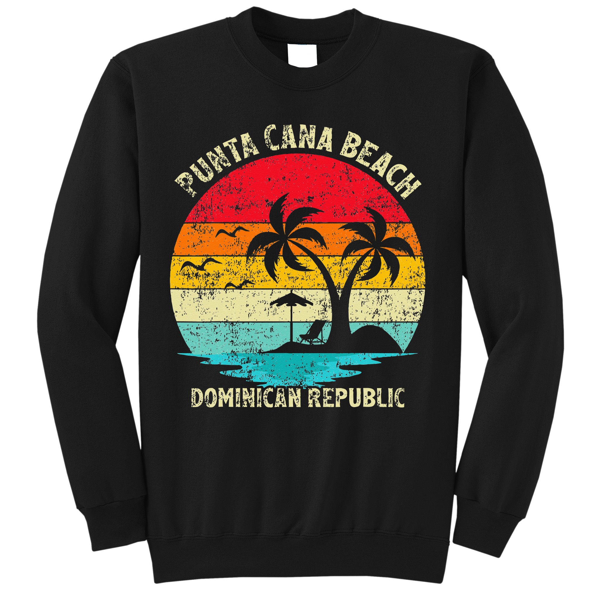 Family Vacation Vintage Dominican Republic Punta Cana Beach Sweatshirt