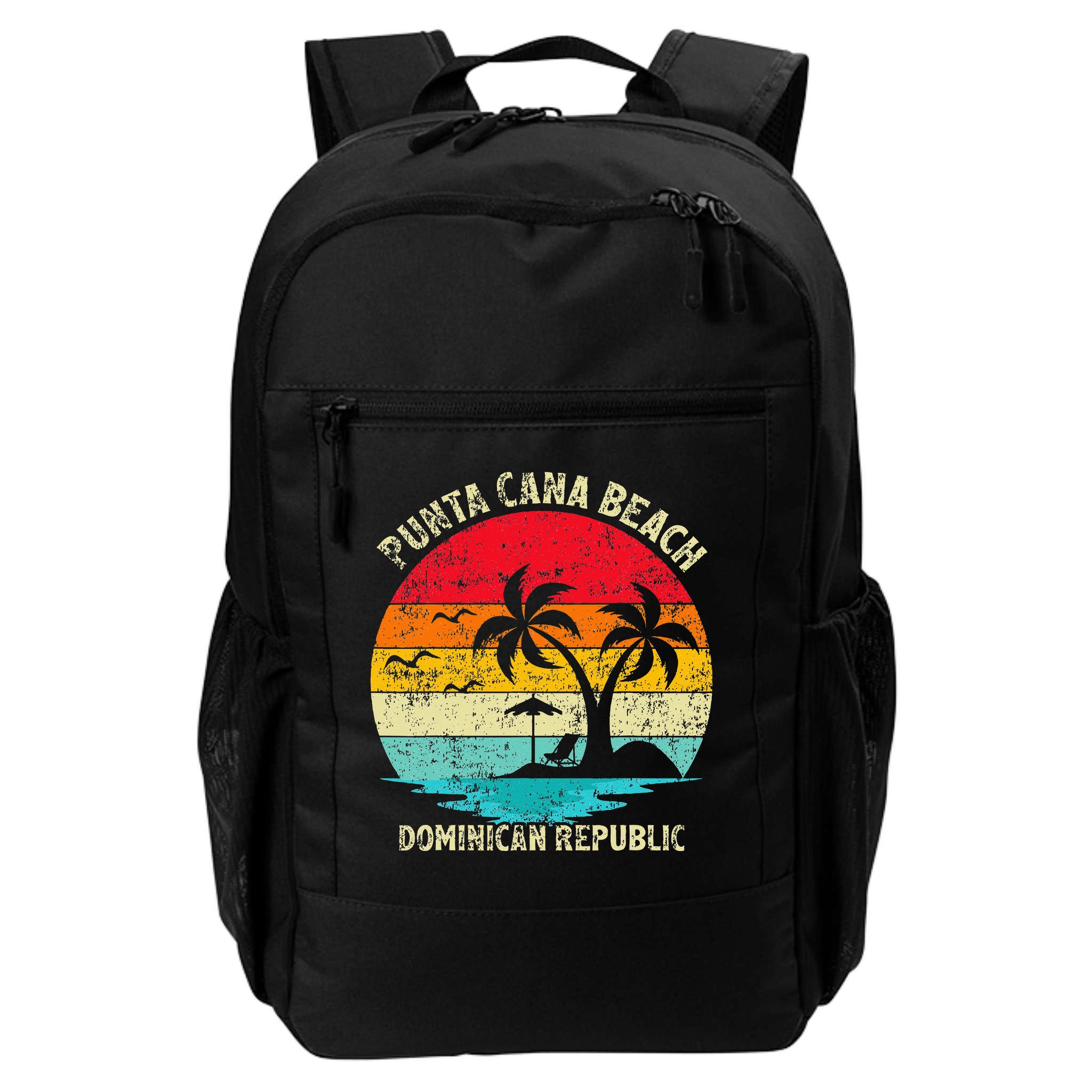 Family Vacation Vintage Dominican Republic Punta Cana Beach Backpack