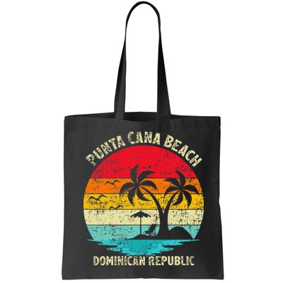 Family Vacation Vintage Dominican Republic Punta Cana Beach Bag