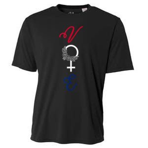 Feminine Vote Voting Rights Red White Blue 2024 Election Cooling Performance Crew T-Shirt