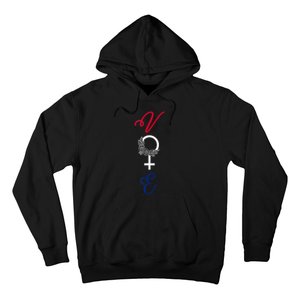 Feminine Vote Voting Rights Red White Blue 2024 Election Hoodie