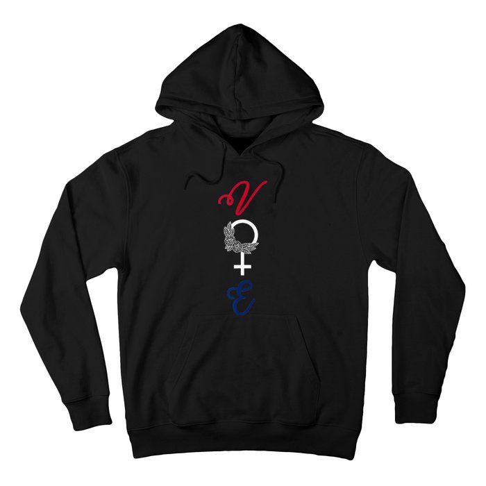 Feminine Vote Voting Rights Red White Blue 2024 Election Hoodie