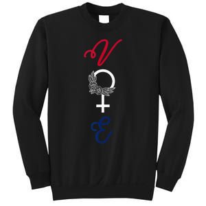 Feminine Vote Voting Rights Red White Blue 2024 Election Sweatshirt