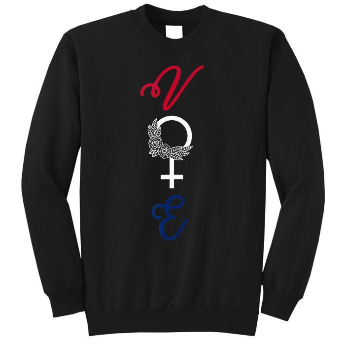 Feminine Vote Voting Rights Red White Blue 2024 Election Sweatshirt