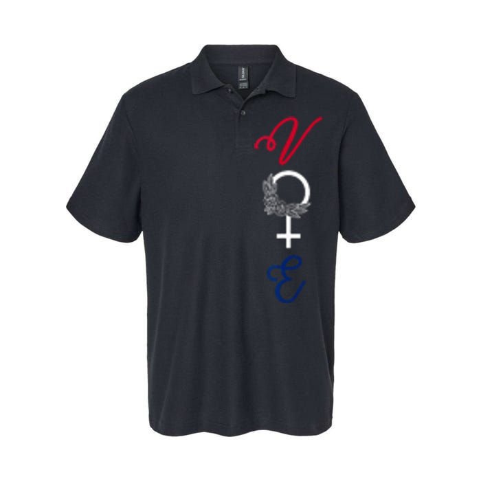 Feminine Vote Voting Rights Red White Blue 2024 Election Softstyle Adult Sport Polo