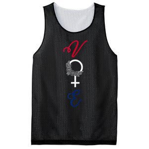 Feminine Vote Voting Rights Red White Blue 2024 Election Mesh Reversible Basketball Jersey Tank