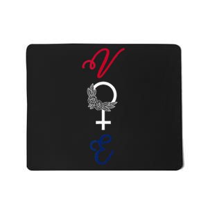 Feminine Vote Voting Rights Red White Blue 2024 Election Mousepad