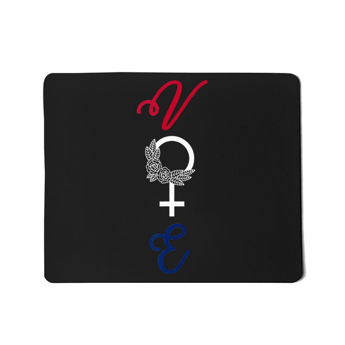 Feminine Vote Voting Rights Red White Blue 2024 Election Mousepad