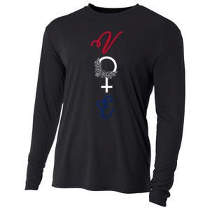 Feminine Vote Voting Rights Red White Blue 2024 Election Cooling Performance Long Sleeve Crew