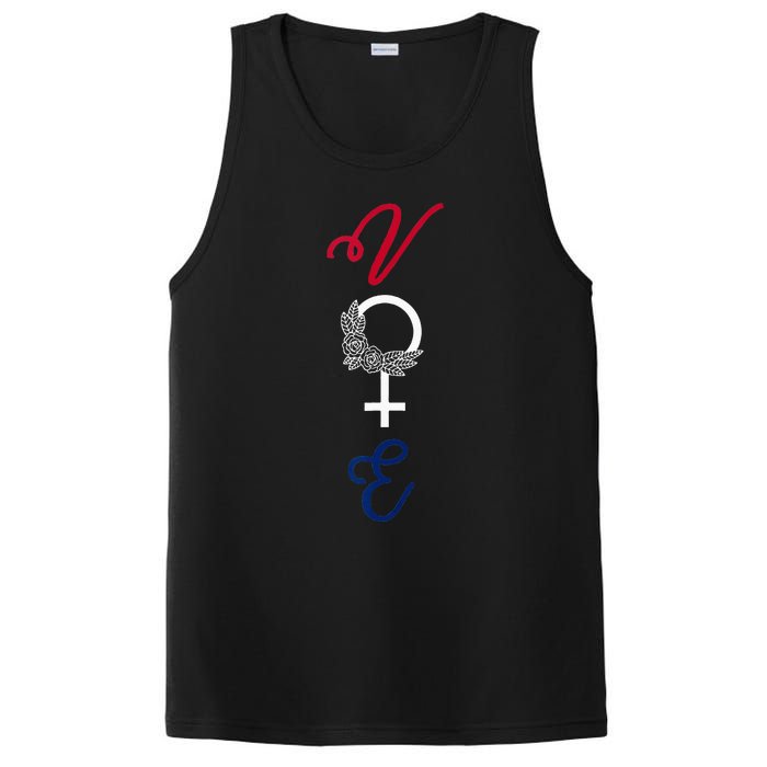 Feminine Vote Voting Rights Red White Blue 2024 Election PosiCharge Competitor Tank