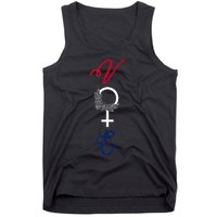 Feminine Vote Voting Rights Red White Blue 2024 Election Tank Top