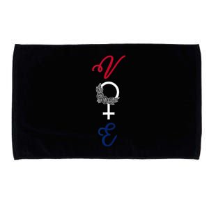 Feminine Vote Voting Rights Red White Blue 2024 Election Microfiber Hand Towel