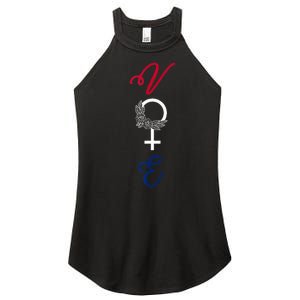 Feminine Vote Voting Rights Red White Blue 2024 Election Women's Perfect Tri Rocker Tank