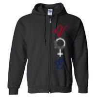 Feminine Vote Voting Rights Red White Blue 2024 Election Full Zip Hoodie