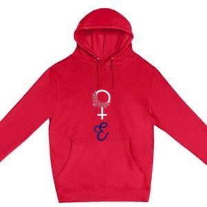 Feminine Vote Voting Rights Red White Blue 2024 Election Premium Pullover Hoodie