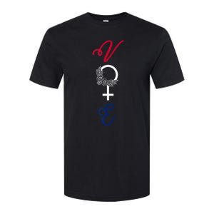 Feminine Vote Voting Rights Red White Blue 2024 Election Softstyle CVC T-Shirt