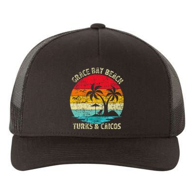 Family Vacation Vintage Turks And Caicos Grace Bay Beach Yupoong Adult 5-Panel Trucker Hat