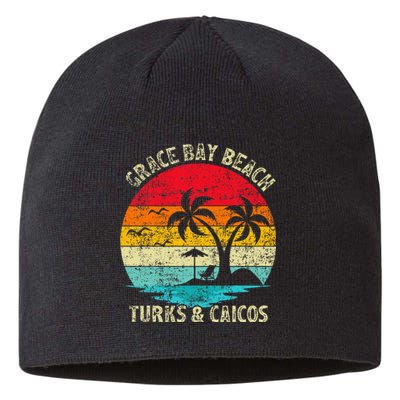 Family Vacation Vintage Turks And Caicos Grace Bay Beach Sustainable Beanie