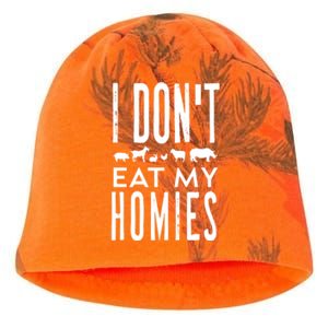 Funny Vegetarian Vegan I Dont Eat My Homies Cool Sarcastic Funny Gift Kati - Camo Knit Beanie