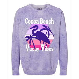 Family Vacay Vibes Cocoa Beach Fun Trip Vacation Mode Cute Gift Colorblast Crewneck Sweatshirt