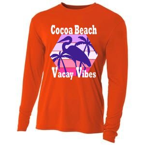 Family Vacay Vibes Cocoa Beach Fun Trip Vacation Mode Cute Gift Cooling Performance Long Sleeve Crew