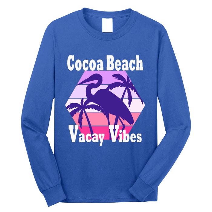 Family Vacay Vibes Cocoa Beach Fun Trip Vacation Mode Cute Gift Long Sleeve Shirt