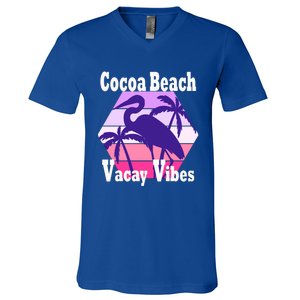 Family Vacay Vibes Cocoa Beach Fun Trip Vacation Mode Cute Gift V-Neck T-Shirt